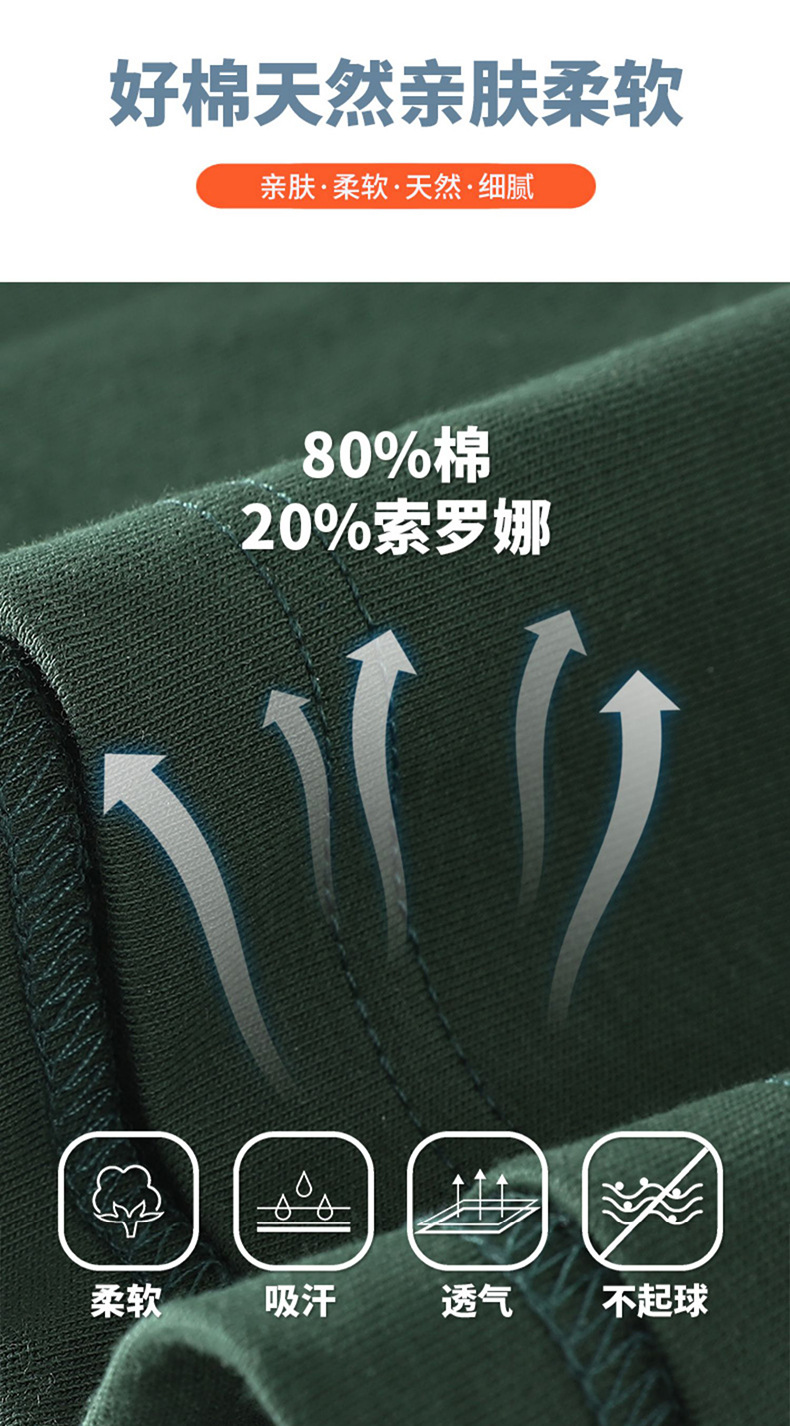 凉感抗皱索罗娜圆领工作服广告团队文化衫短袖t恤定制logo详情3