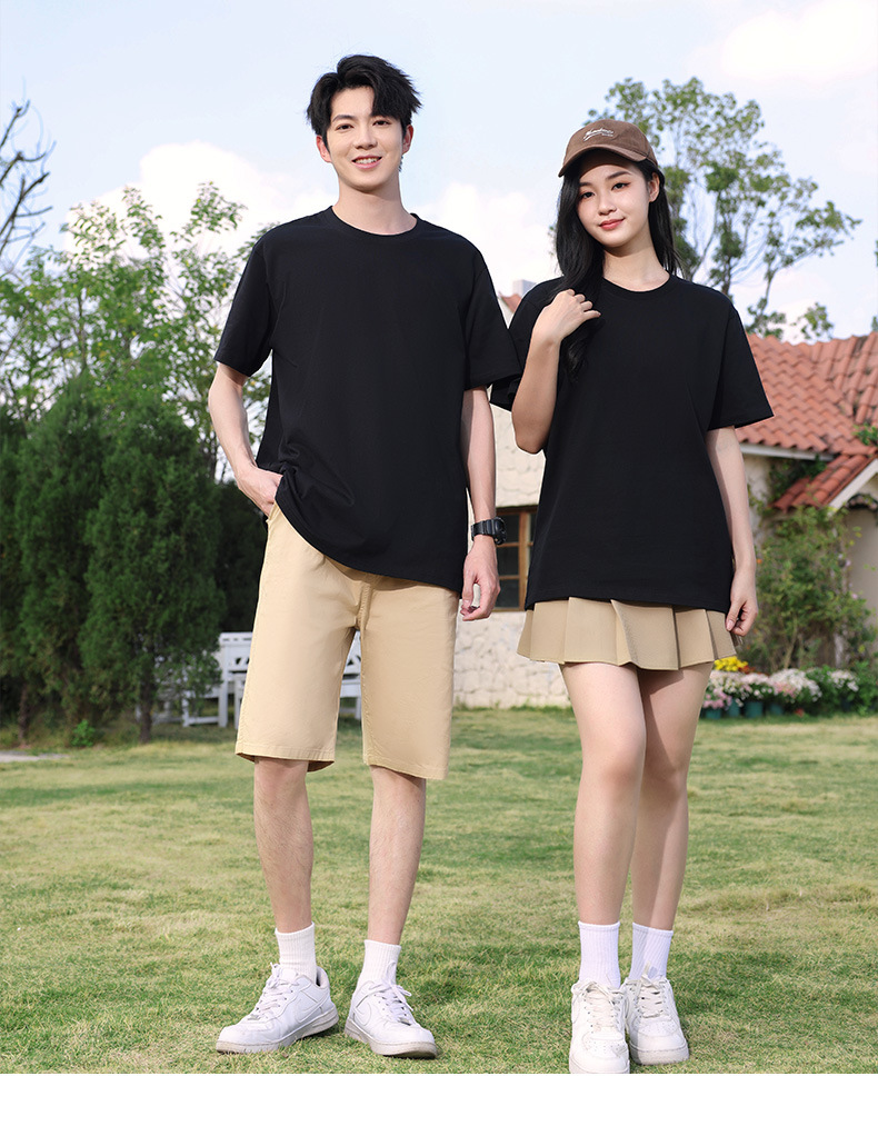 凉感抗皱索罗娜圆领工作服广告团队文化衫短袖t恤定制logo详情25