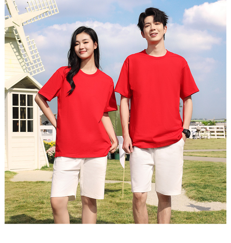 凉感抗皱索罗娜圆领工作服广告团队文化衫短袖t恤定制logo详情28