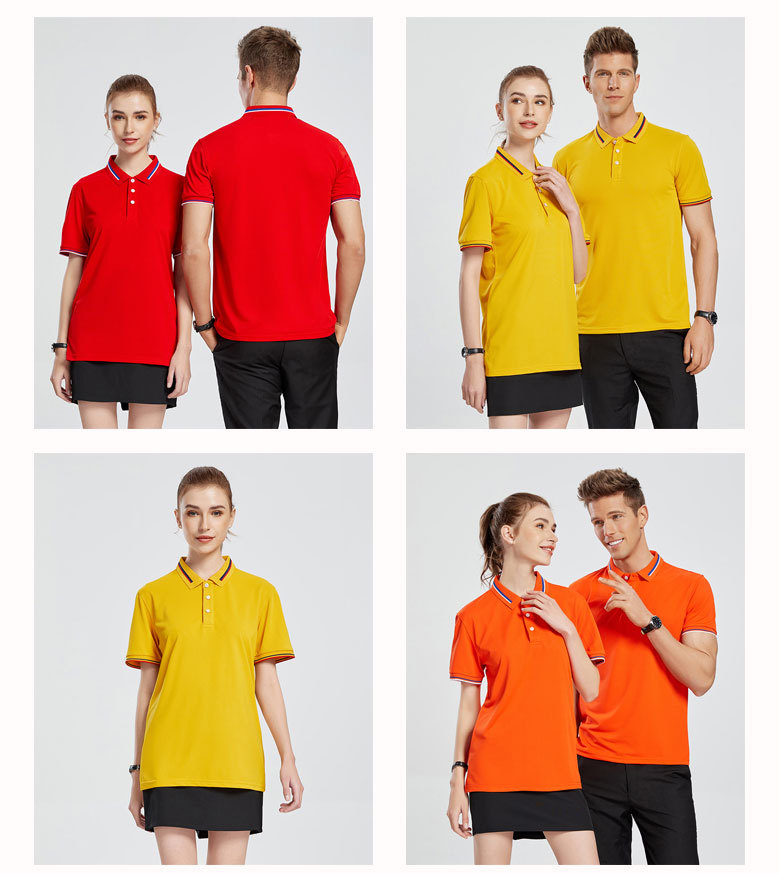 工作服定制diy工作服短袖翻领工作服刺绣印logo定做广告文化服详情4