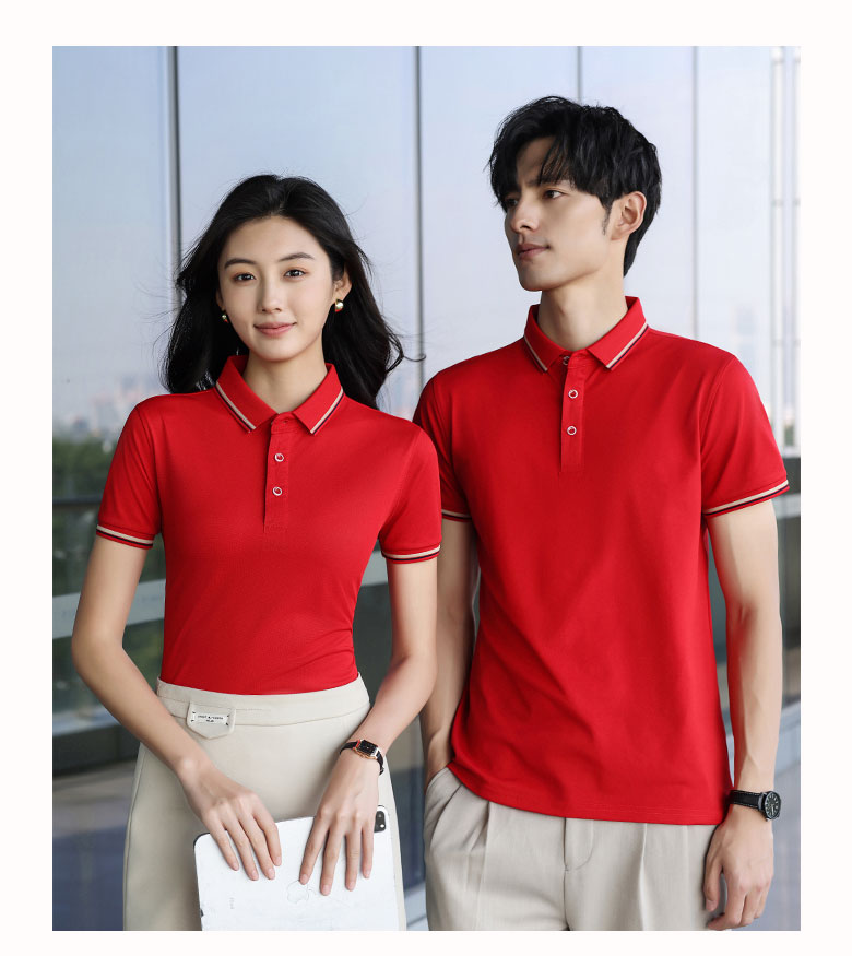 Customized advertising shirts, logo lapel short-sleeved work clothes, T-shirts, printed cultural shirts, corporate polo shirts, factory uniforms pic 1