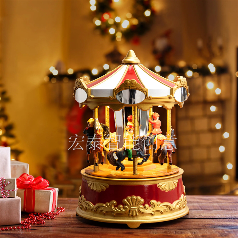 Mini carousel, mini Ferris wheel, Christmas supplies, ornaments, Christmas gifts, Christmas decorations pic 1