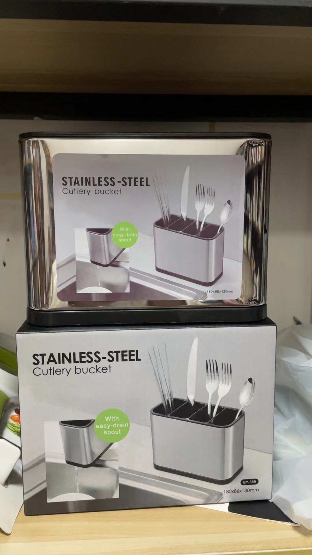 新款厨房不锈钢清洁沥水筷子收纳架 多功能厨具置物架详情7