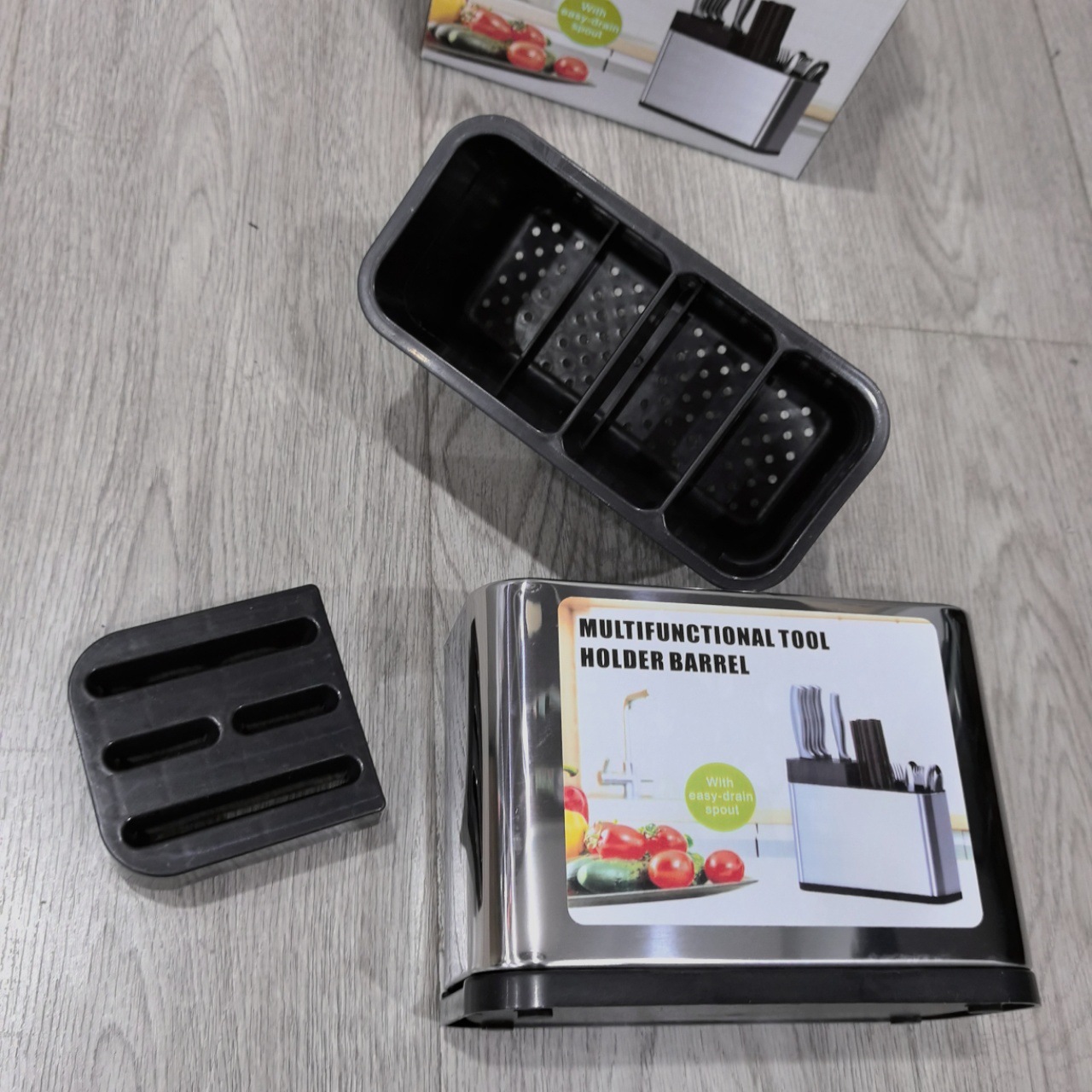 Household knife holders, chopstick racks, draining knife racks, daily cutlery holders, stainless steel storage, kitchen shelves pic 4