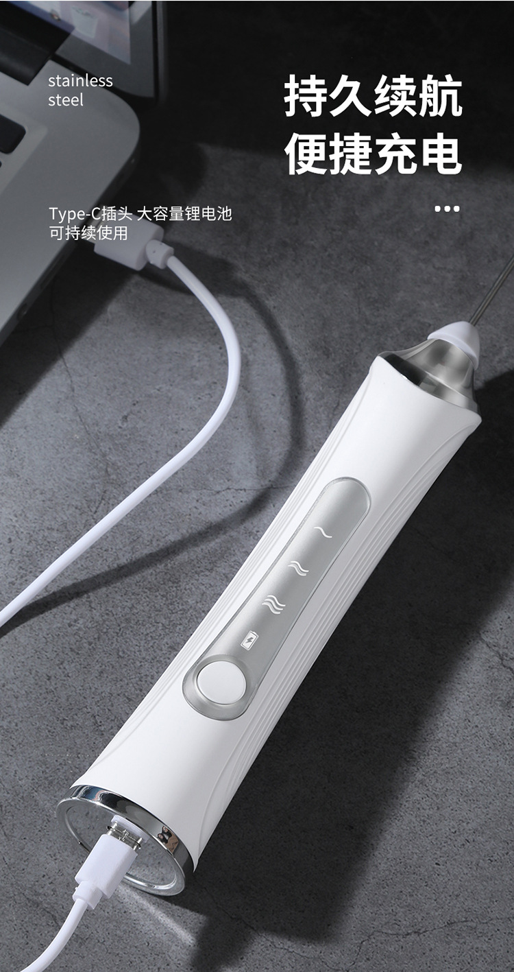 新款奶泡器家用电动奶泡机手持打蛋器咖啡打泡器牛奶搅拌器打奶器详情8