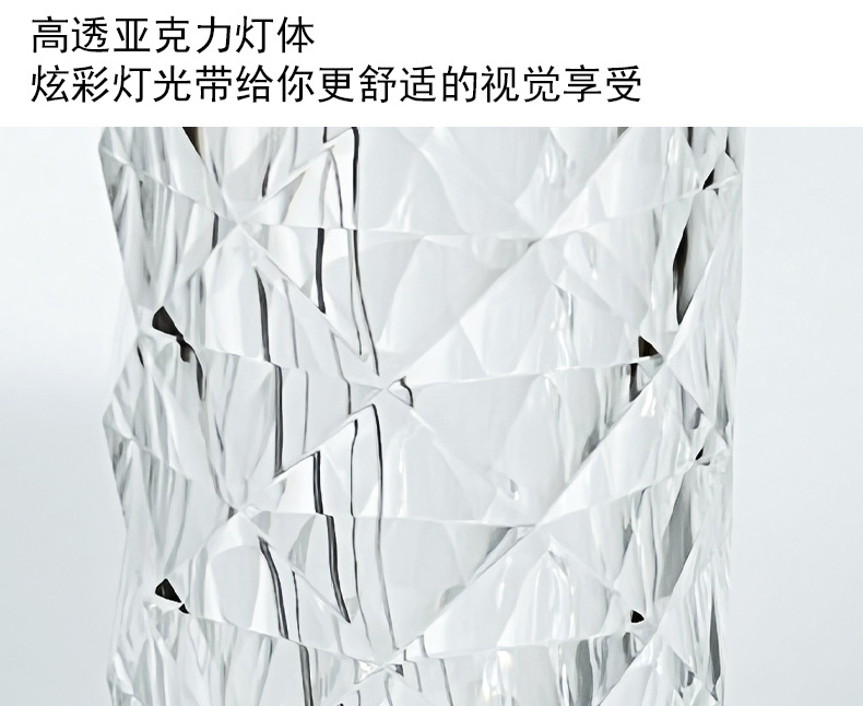 装饰台灯批发现代简约塑料水晶氛围玫瑰灯卧室床头触摸充电小夜灯详情9