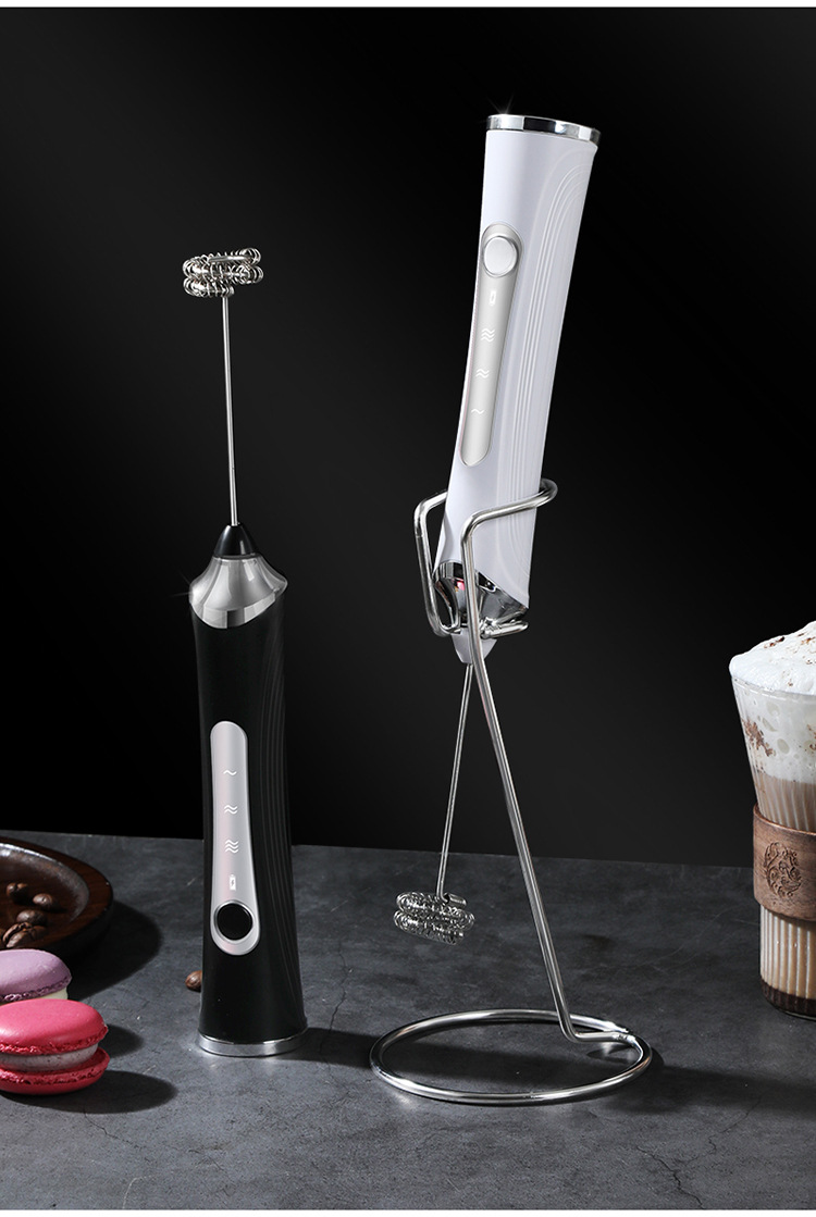 新款奶泡器家用电动奶泡机手持打蛋器咖啡打泡器牛奶搅拌器打奶器详情11