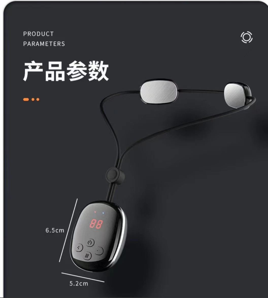 Cervical massager pendant, intelligent neck protection device, shoulder and neck massager, electric pulse neck hanging, portable for unblocking the spine pic 3