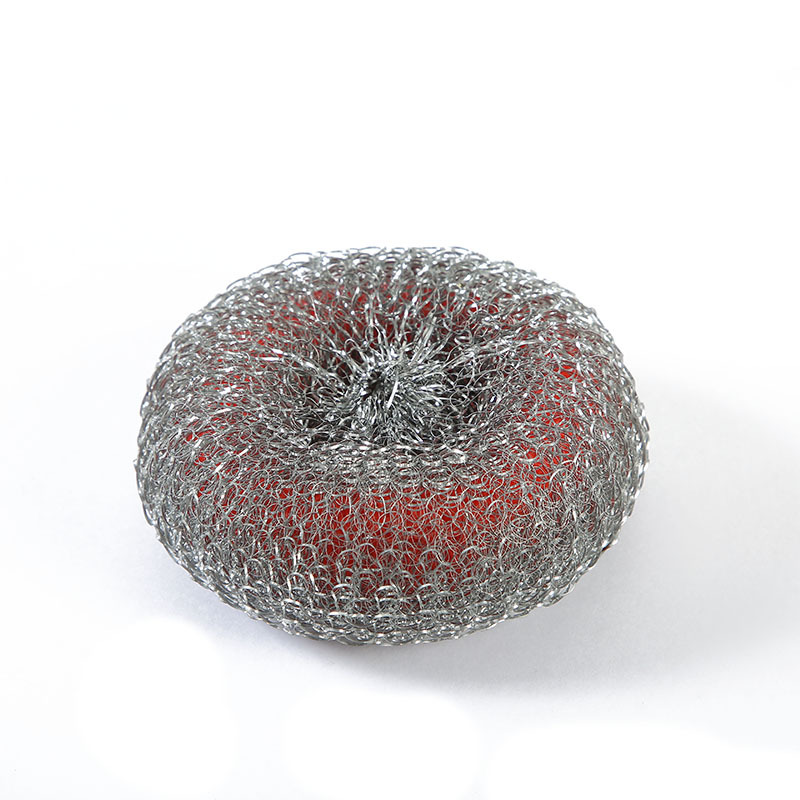 Galvanized woven cleaning tennis balls, color disposable decontamination, iron-coated plastic steel wool balls, dishwashing and pot scrubbing, knitted cleaner pic 13