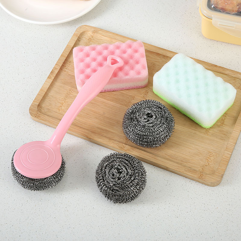 Nueva cocina descontaminante juego de cepillo de limpieza para uso doméstico diario tomar gran bola de limpieza fuerte removedor de manchas paño de vajilla pic 7