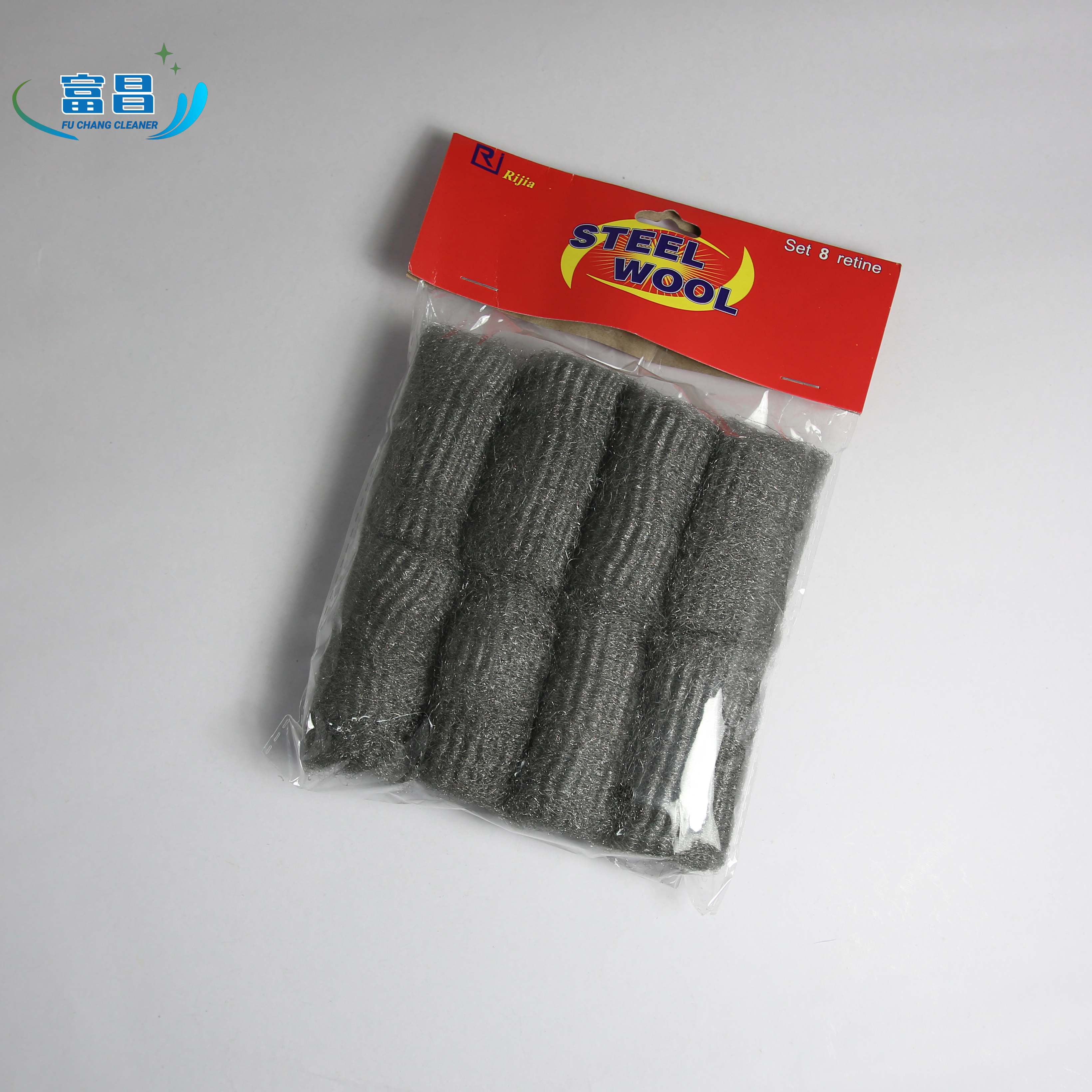 Steel wool ball kitchen grease remover soap brush for degreasing and rust removal cleaning Cotton steel wool ball pot brush (8-piece set) pic 4