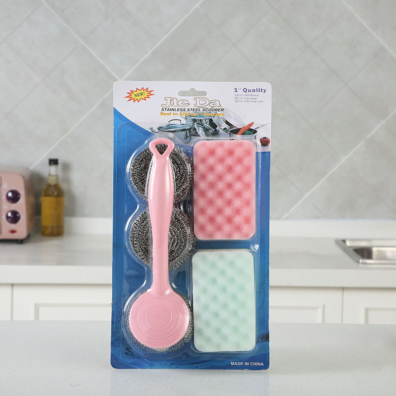 Nueva cocina descontaminante juego de cepillo de limpieza para uso doméstico diario tomar gran bola de limpieza fuerte removedor de manchas paño de vajilla pic 6