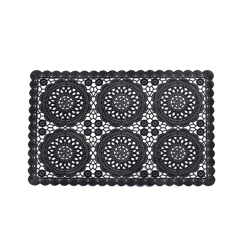 亚马逊中式大气镂空长方形餐垫复古易清洗防滑防水西餐垫隔热垫详情7