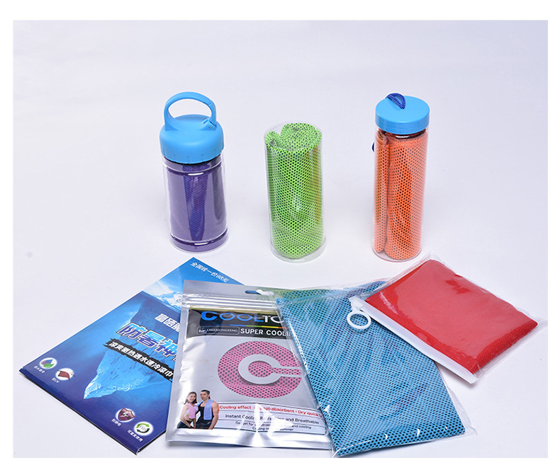 Cross-border cold-sensing towels, outdoor sweat wiping and cooling sports cold towels, cold-sensing fabric quick-drying sports ice towels wholesale pic 9