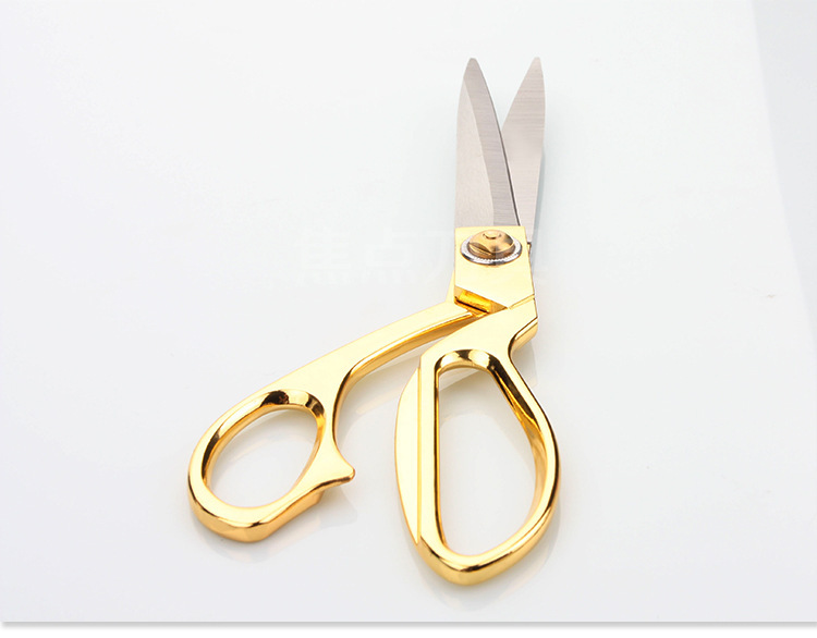 裁缝剪不锈钢镀金裁缝剪合金缝纫服装剪 喜庆礼品婚庆剪彩典礼剪详情9