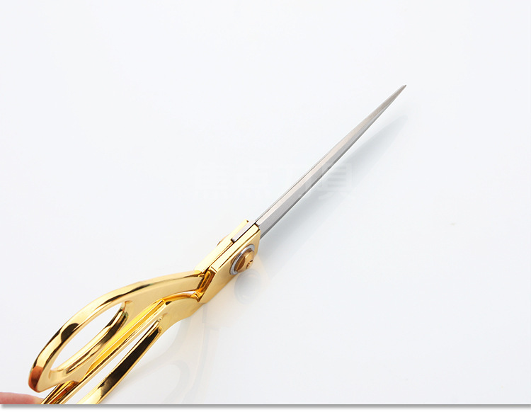 裁缝剪不锈钢镀金裁缝剪合金缝纫服装剪 喜庆礼品婚庆剪彩典礼剪详情10