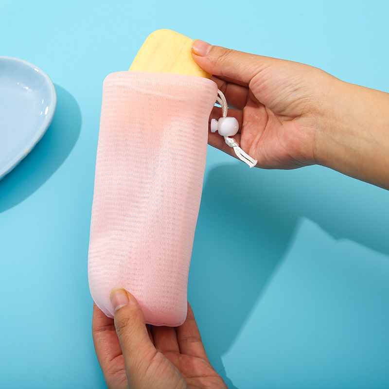 多层超柔起泡网洗面奶打泡网香皂袋发泡网沐浴搓澡洁面起泡网批发详情9