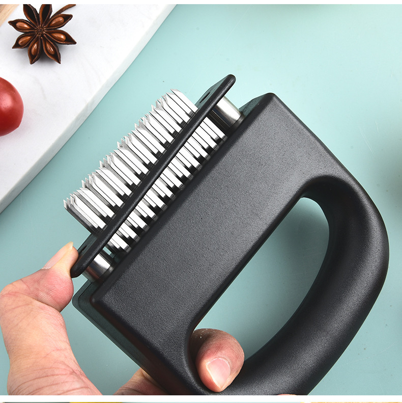 Household stainless steel meat tenderizer, 48-tooth meat tenderizer needle, steak tendon breaking magic tool, steak pater, barbecue meat tenderizer pic 9