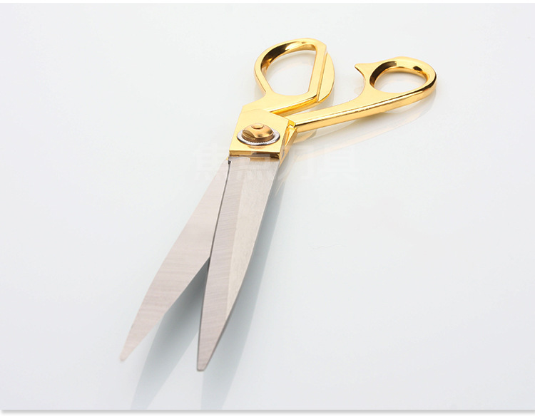 裁缝剪不锈钢镀金裁缝剪合金缝纫服装剪 喜庆礼品婚庆剪彩典礼剪详情8