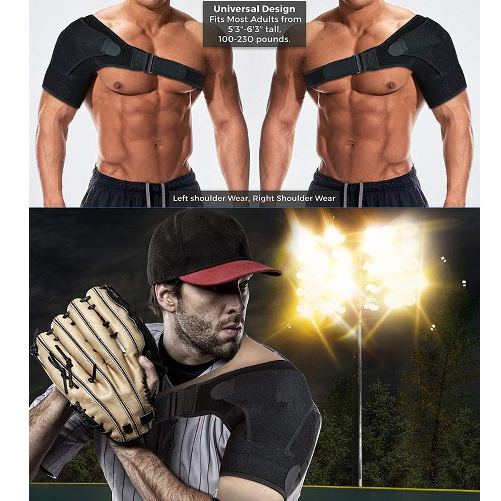 亚马逊新款运动护肩透气加压可调护肩氯丁橡胶防拉伤护肩现货批发详情17