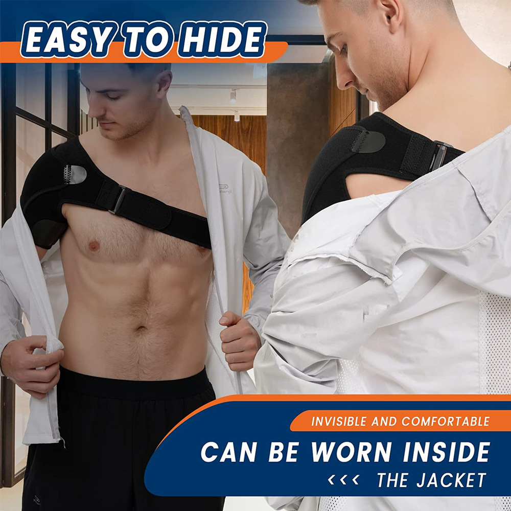 亚马逊新款运动护肩透气加压可调护肩氯丁橡胶防拉伤护肩现货批发详情15