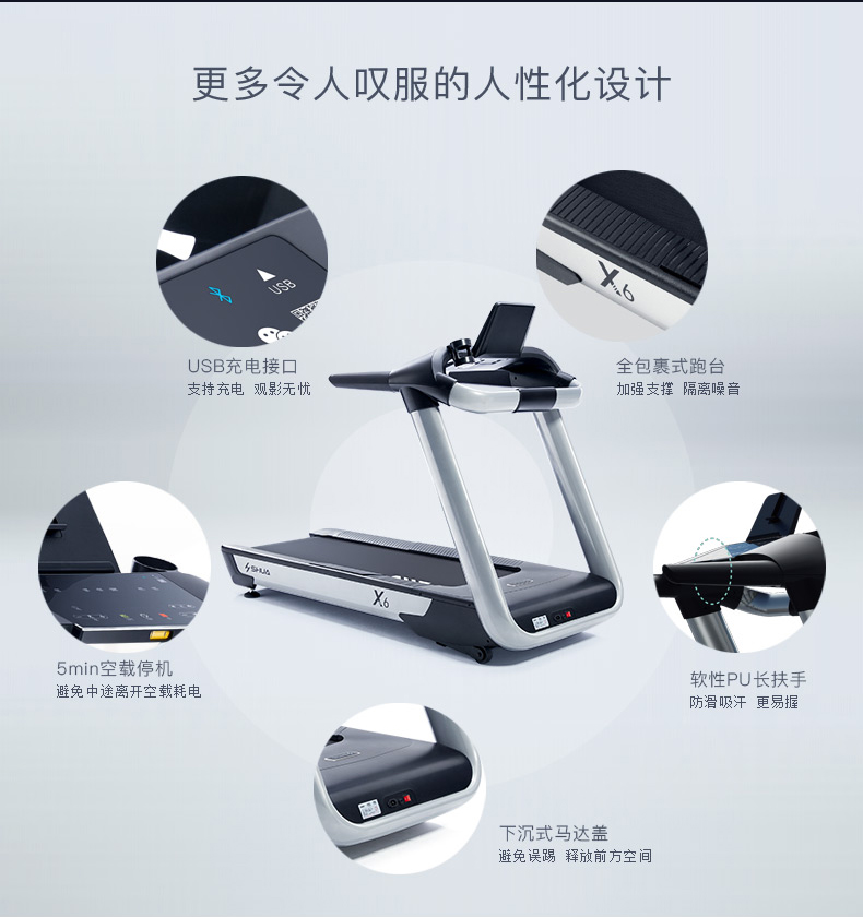 Shuhua X6 High-end business luxury Home silent Smart Treadmill SH-T6700 pic 7