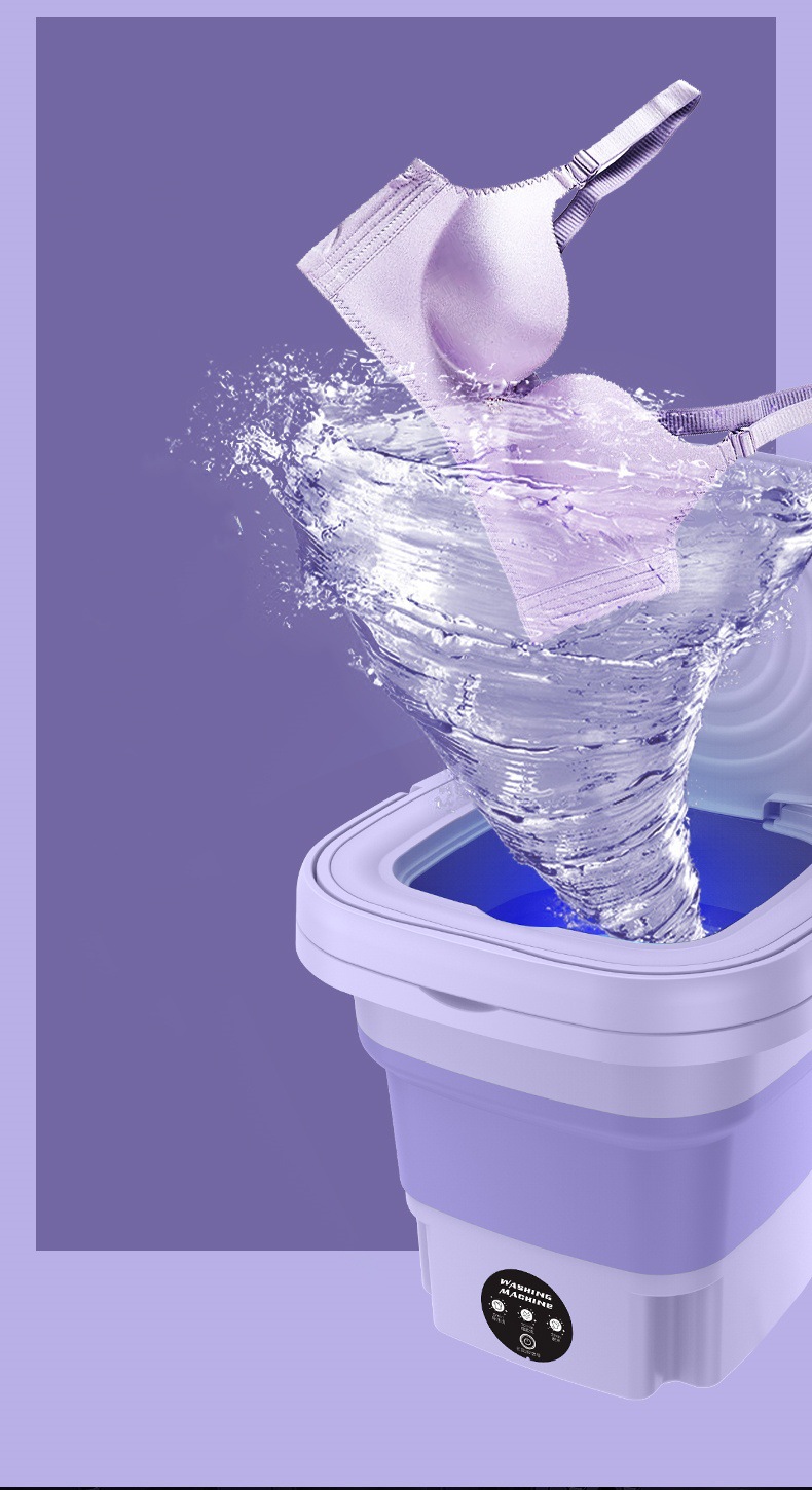 折叠洗衣机家用洗脱两用立式迷你洗衣机婴儿内衣内裤洗袜子神器详情9