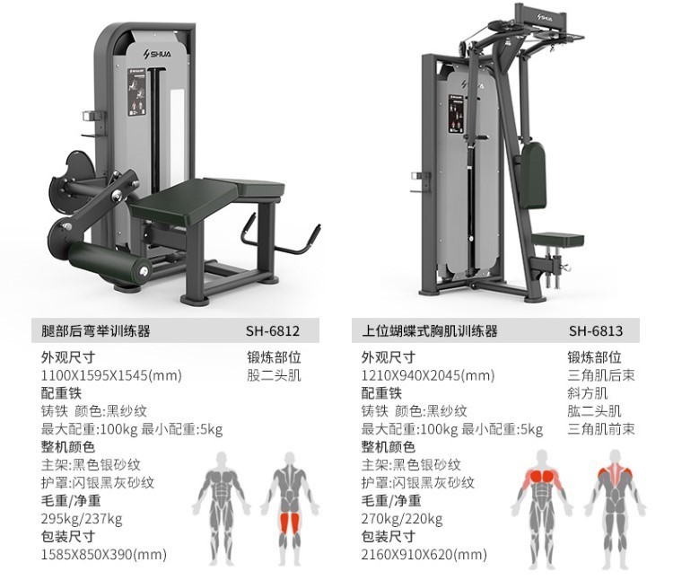 Shuhua Enterprise and Public Institution Gym Strength Personal Trainer Level Up and Down Inclined Push Chair Training Equipment SH-G6873 pic 26