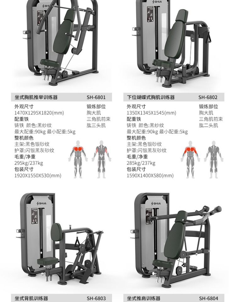 Shuhua Gym strength training Equipment: Adjustable dumbbell bench 6855 and bench press SH-G6857 pic 16