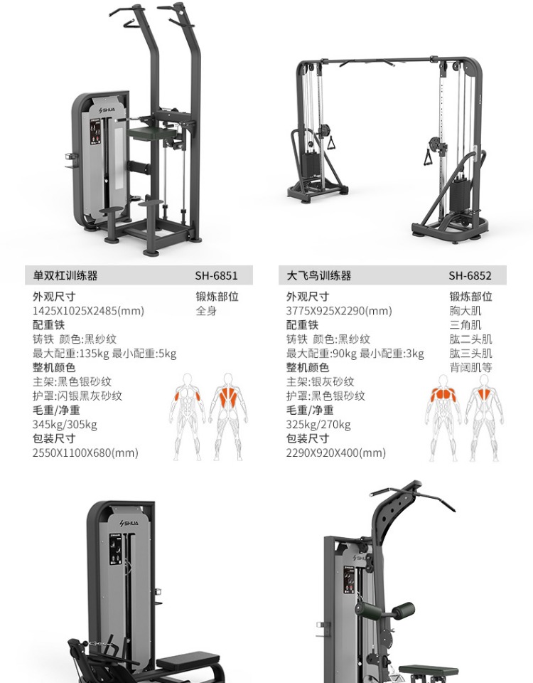 Shuhua Gym strength training Equipment: Adjustable dumbbell bench 6855 and bench press SH-G6857 pic 22