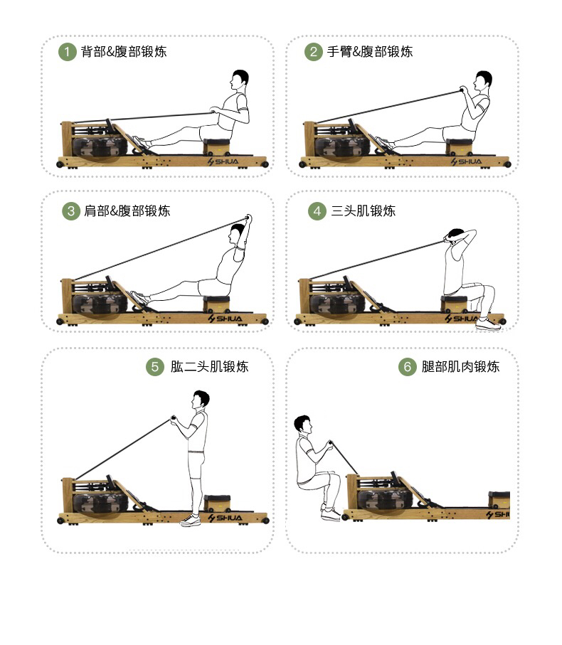 Shuhua Rowing Machine R5100 is a household multi-functional silent water resistance rowing professional fitness equipment and indoor folding equipment pic 16