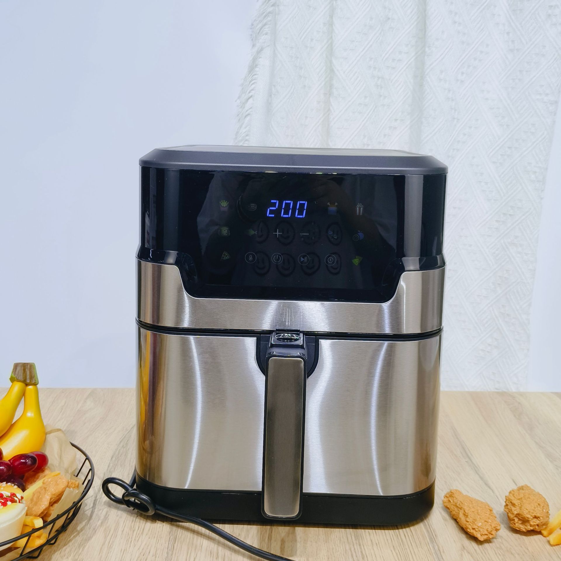 热销Air fryer空气炸锅12L双篮电炸锅薯条机大容量欧规空气炸锅详情14