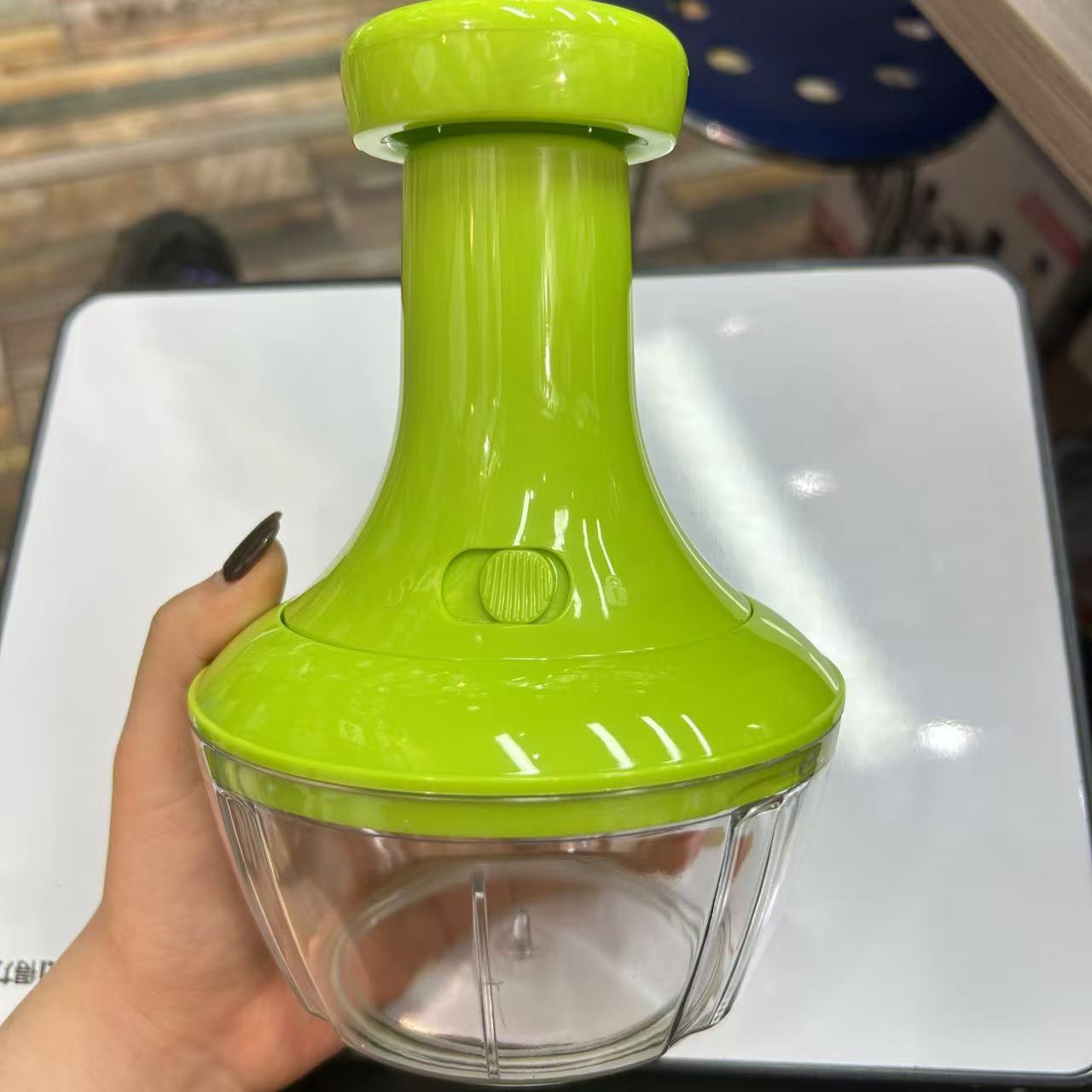 Large manual garlic grinder, fruit and vegetable chopper, minced garlic, minced garlic, chopped chili, scallion sections, chili slices, minced and mixed pic 1