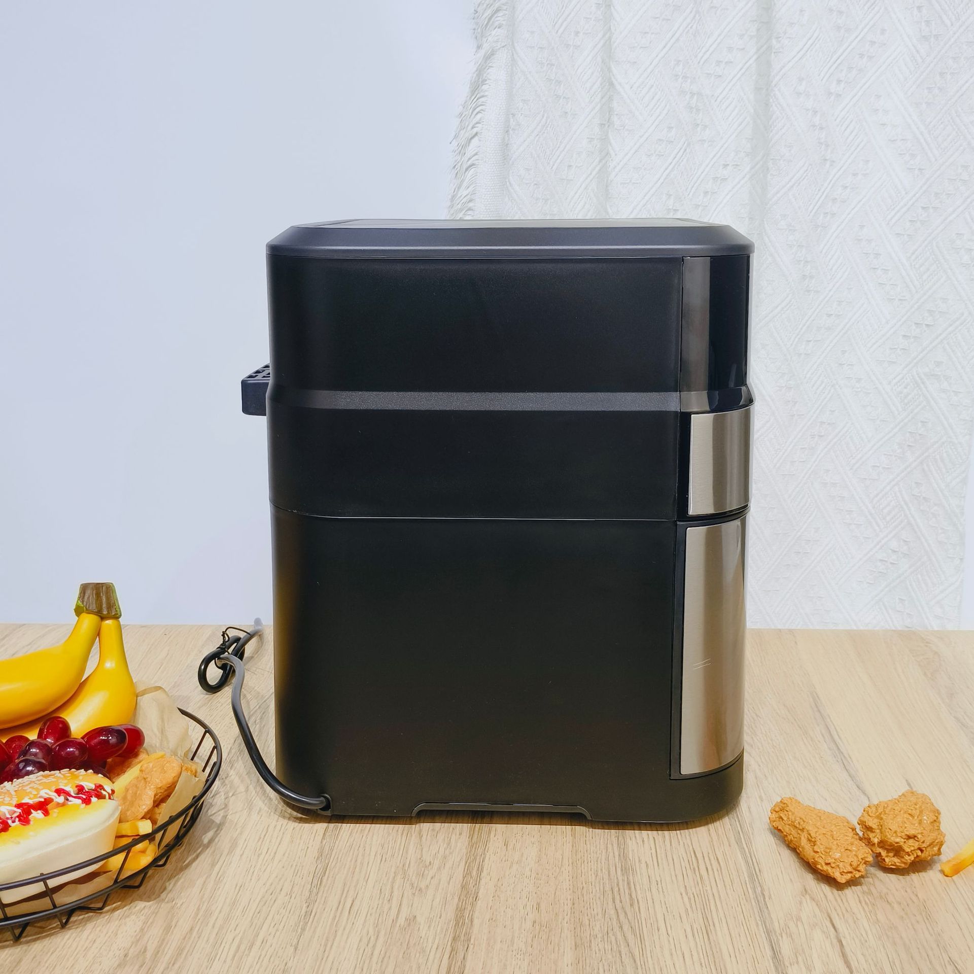 热销Air fryer空气炸锅12L双篮电炸锅薯条机大容量欧规空气炸锅详情25