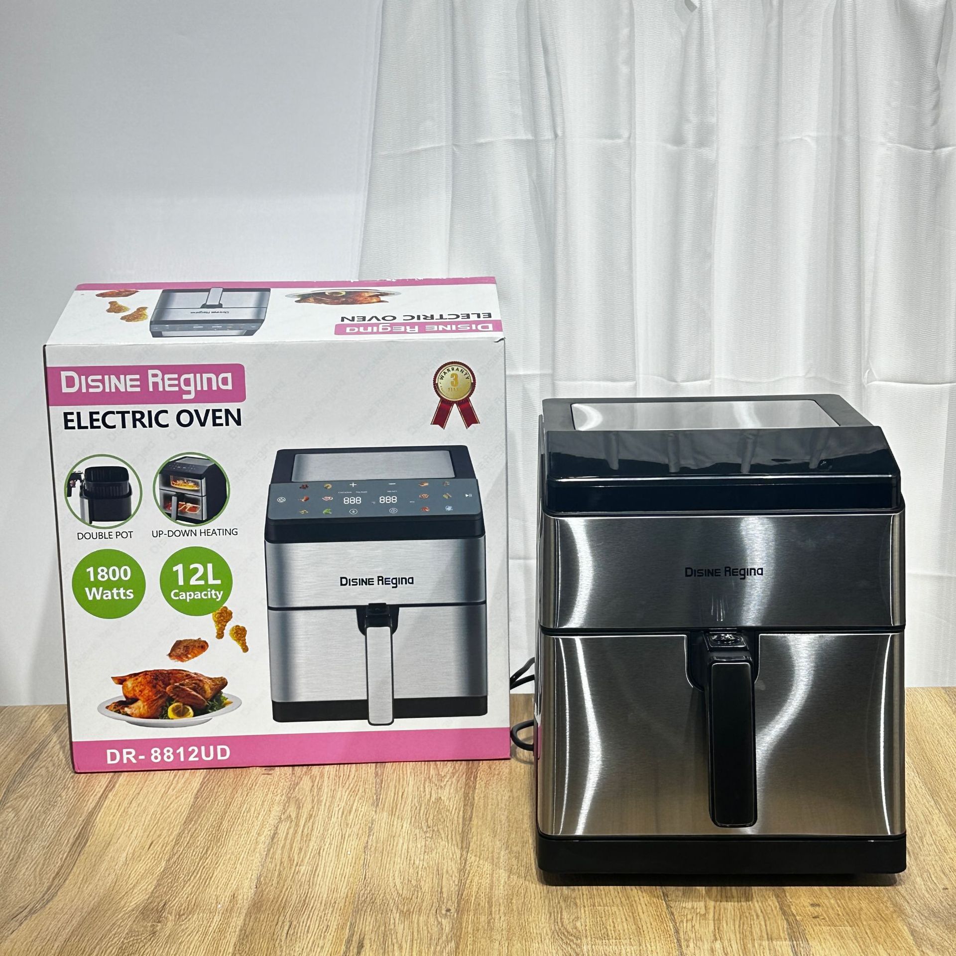 外贸热销Air fryer空气炸锅12L双篮电炸锅薯条机跨境大容量欧规详情6