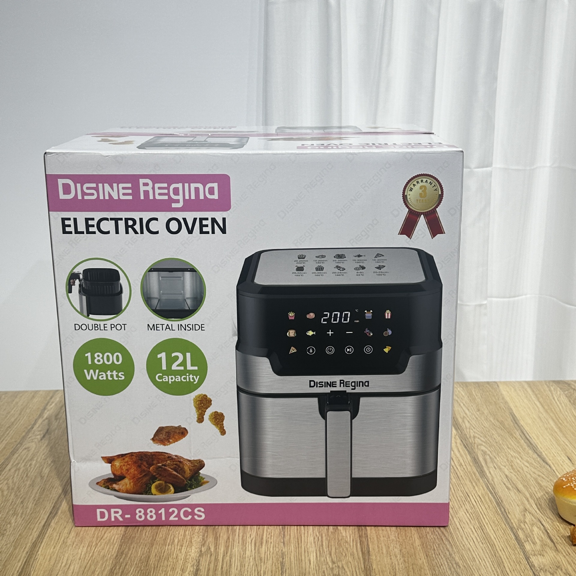 热销Air fryer空气炸锅12L双篮电炸锅薯条机大容量欧规空气炸锅详情10