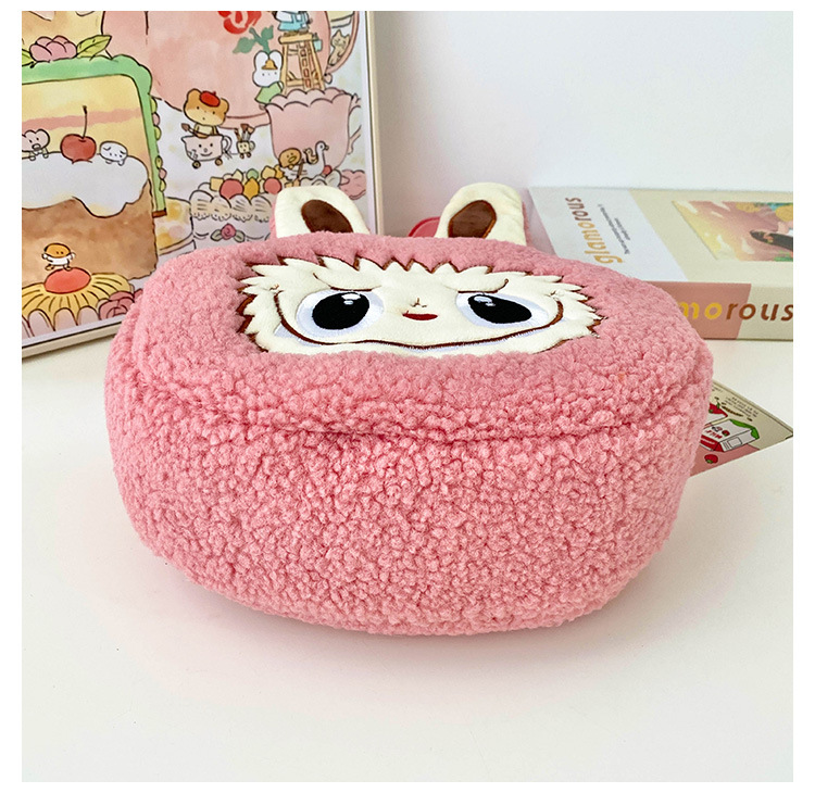 泡泡玛特拉布布斜挎包labubu卡通双肩包零钱包儿童女毛绒包包厂家详情34