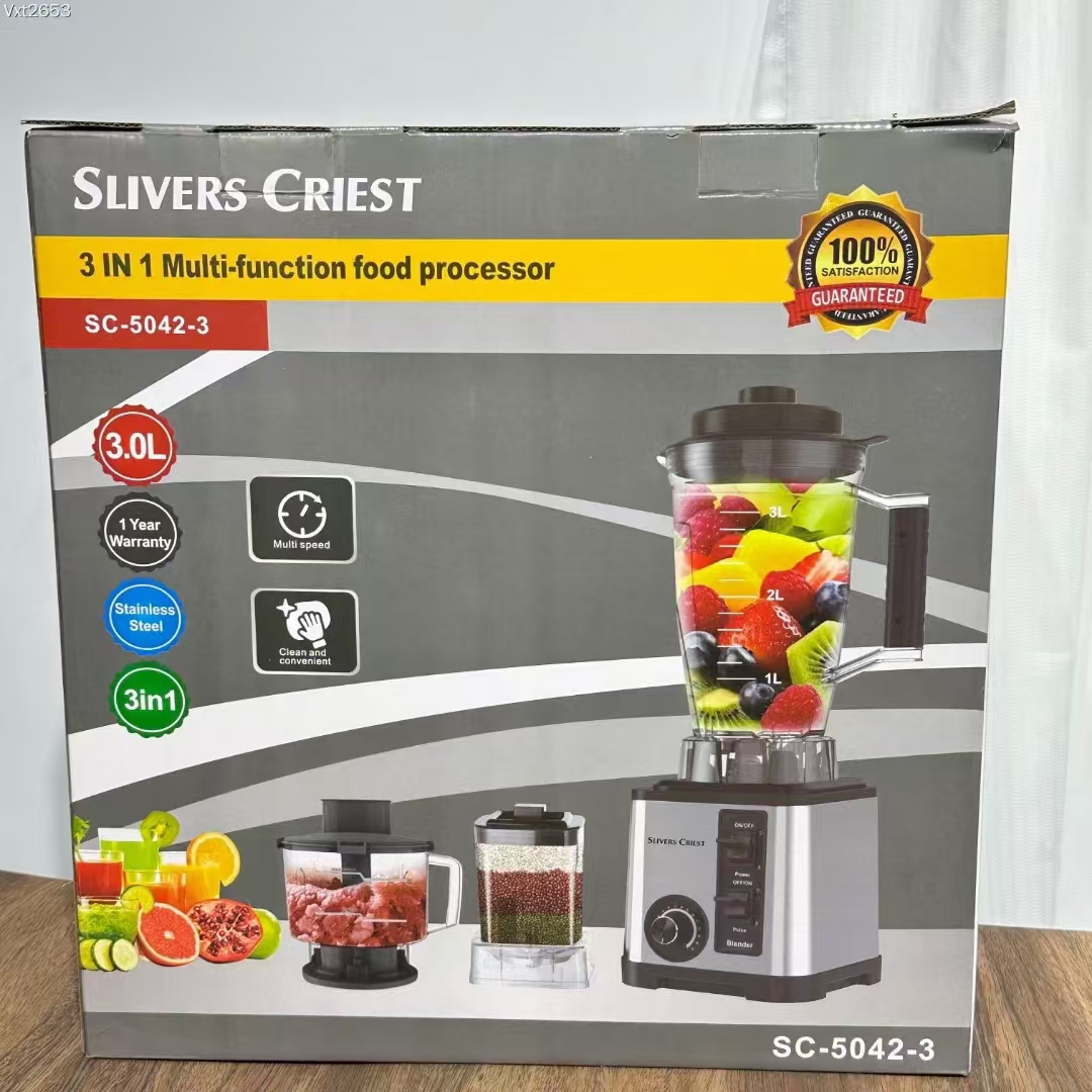 3in1 Blender 9525motor 9500W three-in-one plastic Blender, multi-functional and multi-purpose machine pic 2