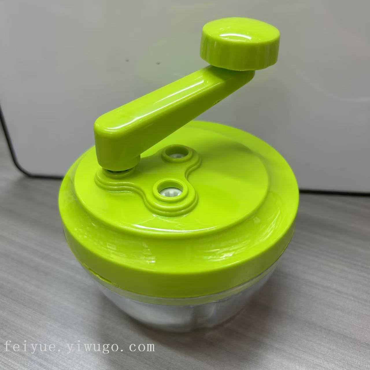 Hand-cranked manual vegetable cutter, garlic cutter, minced garlic, chili flakes, chili segments, chopped vegetables, vegetable paste grinder, and blender pic 3