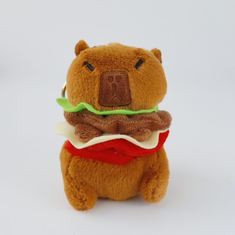 网红卡皮巴拉水豚毛绒礼物包包小挂件卡皮吧啦钥匙扣潮玩公仔批发详情17