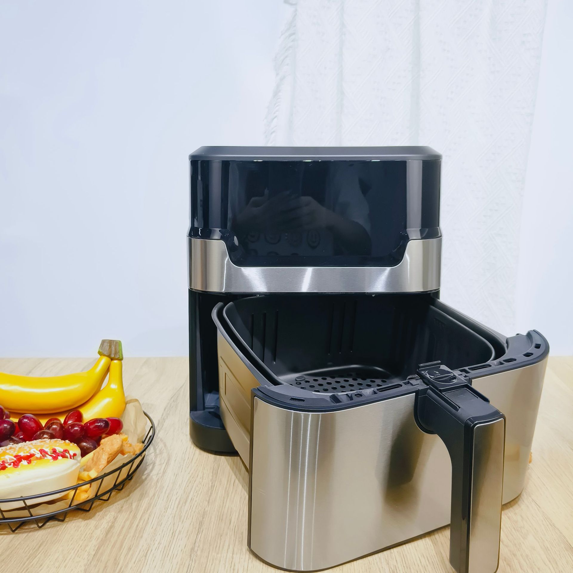 热销Air fryer空气炸锅12L双篮电炸锅薯条机大容量欧规空气炸锅详情22