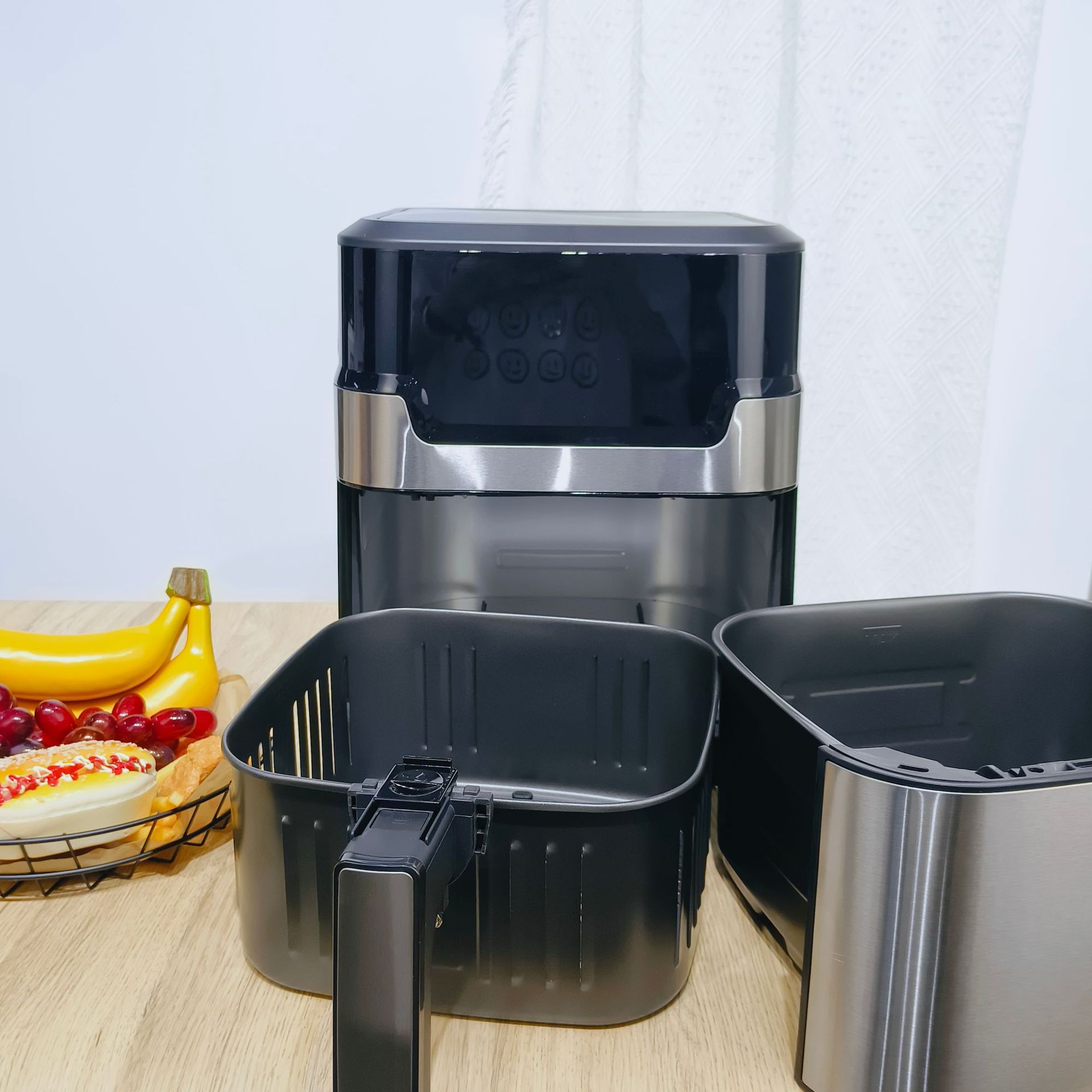 热销Air fryer空气炸锅12L双篮电炸锅薯条机大容量欧规空气炸锅详情17