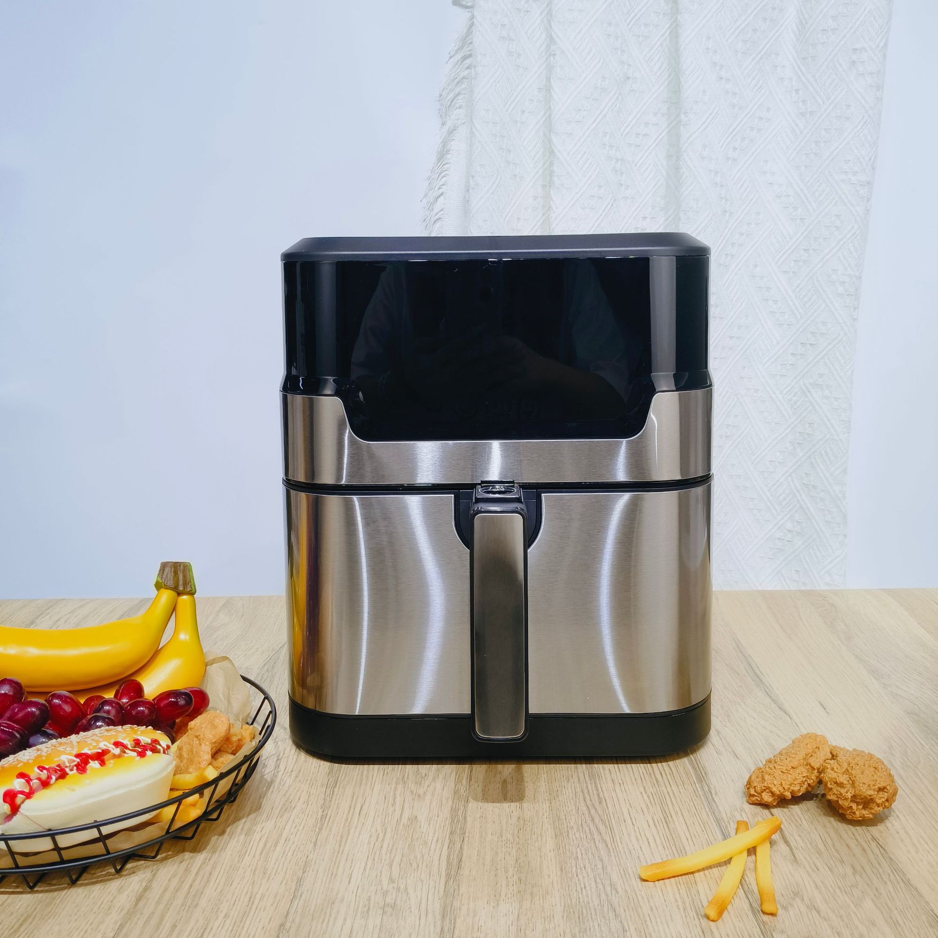 热销Air fryer空气炸锅12L双篮电炸锅薯条机大容量欧规空气炸锅详情15