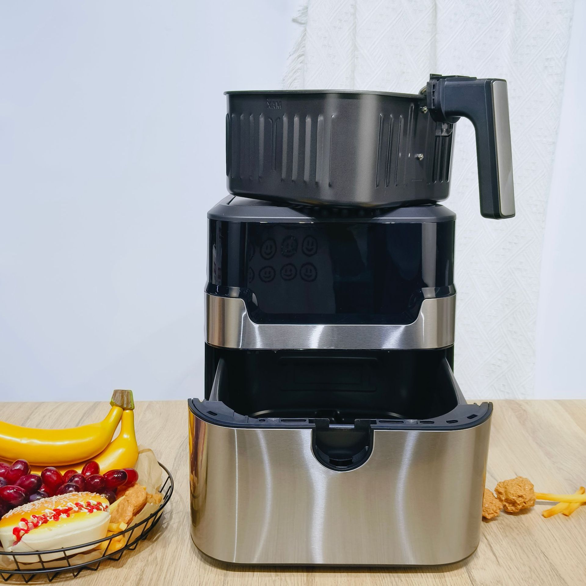 热销Air fryer空气炸锅12L双篮电炸锅薯条机大容量欧规空气炸锅详情26