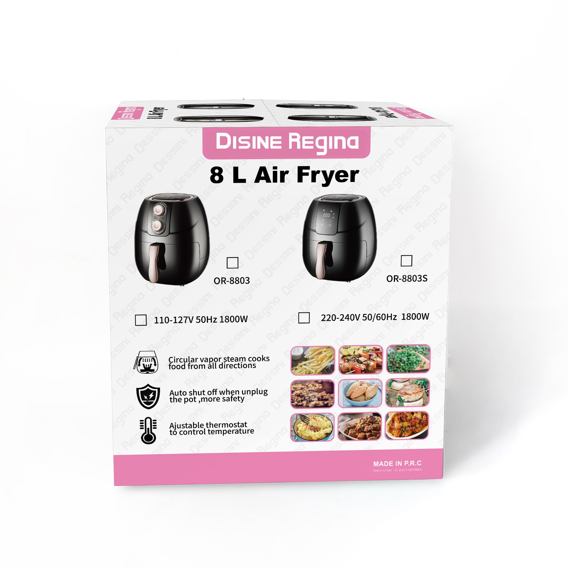 外贸出口跨境电商 air fryer大容量8L电炸锅机械旋钮空气炸锅炸鸡详情12