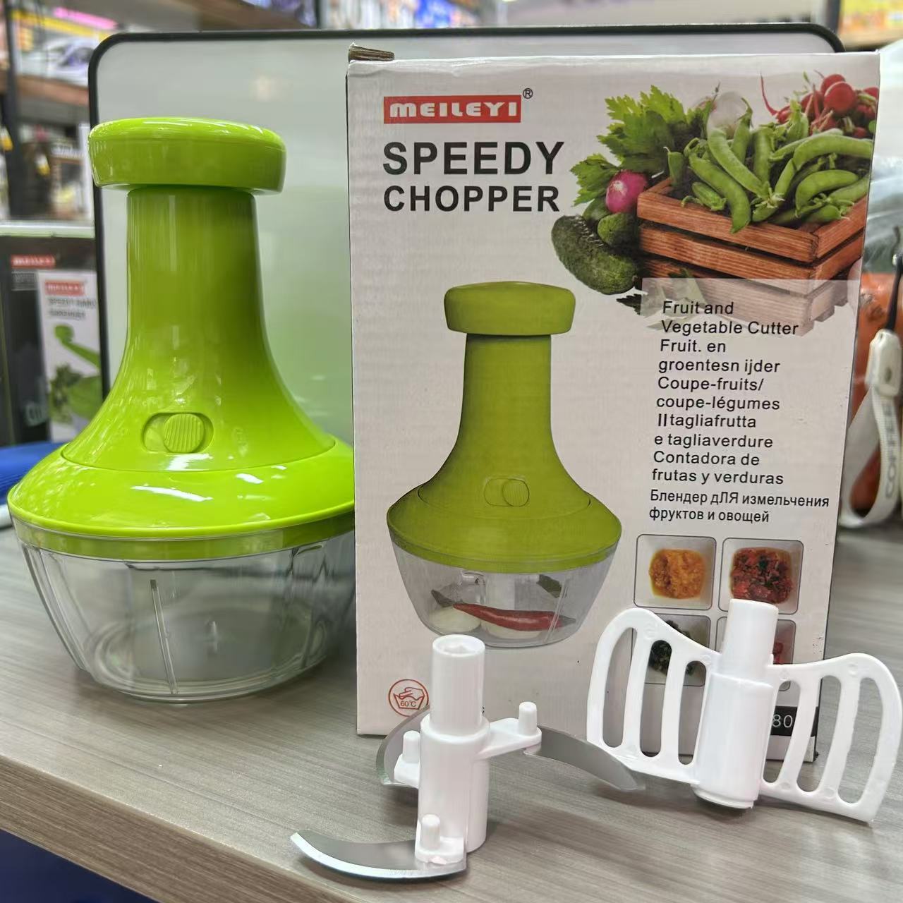 Large manual garlic grinder, fruit and vegetable chopper, minced garlic, minced garlic, chopped chili, scallion sections, chili slices, minced and mixed pic 3