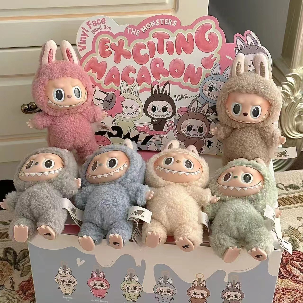 现货泡泡拉布布毛绒公仔速发心动盲盒搪胶脸潮玩手办礼物祖国版详情1