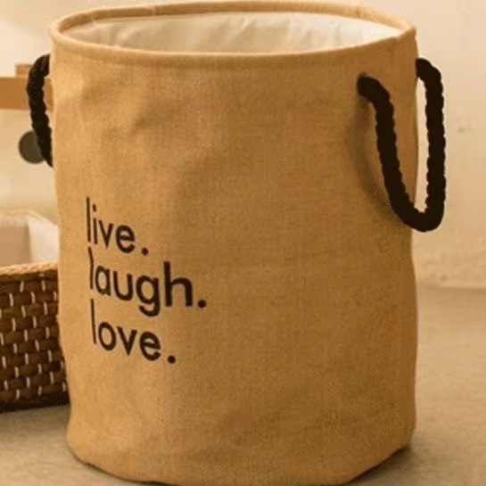 加厚大号日式棉布脏衣篓收纳篮衣服收纳筐棉麻杂物收纳桶现代简约详情6