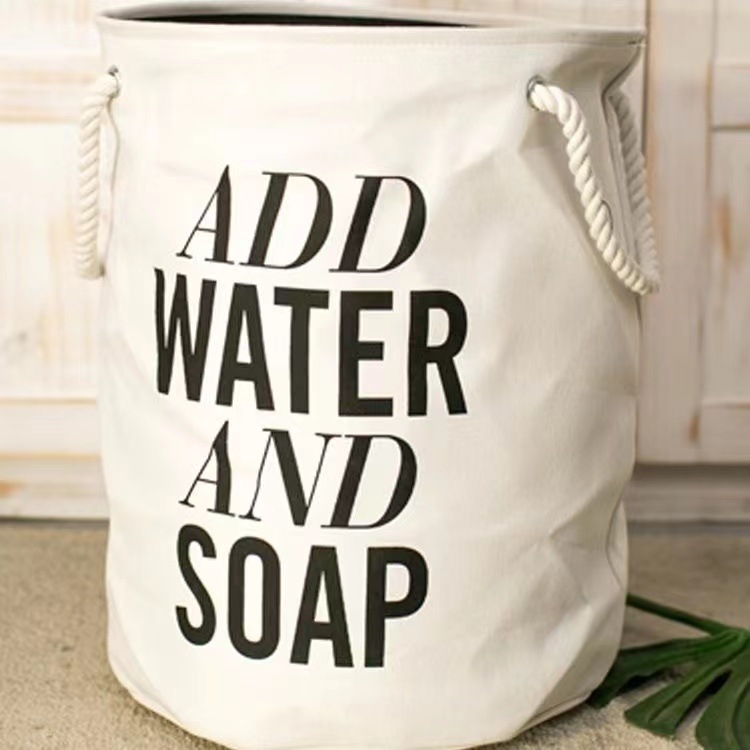 加厚大号日式棉布脏衣篓收纳篮衣服收纳筐棉麻杂物收纳桶现代简约详情3