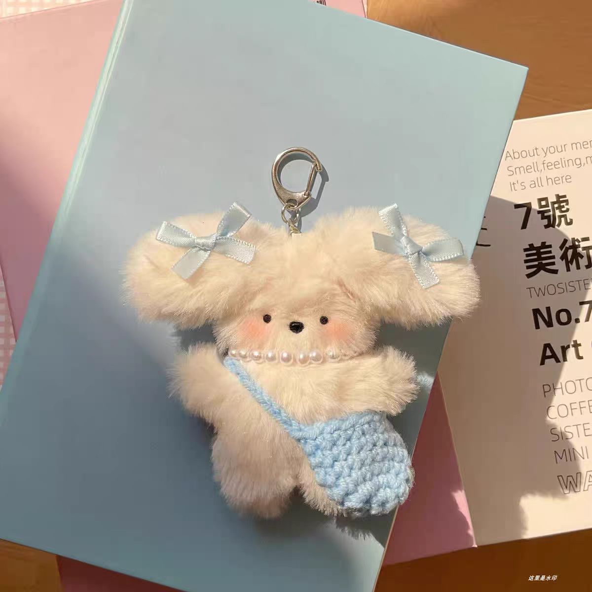 爆款卡通毛绒公仔腮红小兔挂件公仔玩偶可爱少女包包钥匙扣挂饰详情3